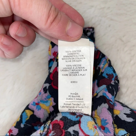 Atmosphere Black & Multicolor Ditsy Floral Print Ruffle Mini Dress 8 Women’s - Picture 10 of 11